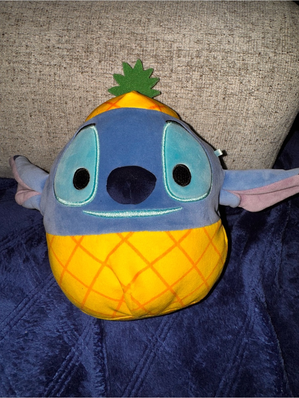 Disney Pineapple Stitch Plush - Blue, Yellow & Green